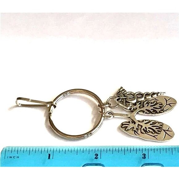 Caduceus Medical Lung Keychain Bag Charm Pulmonary Doctor Nurse Respiratory Gift - Picture 6 of 7